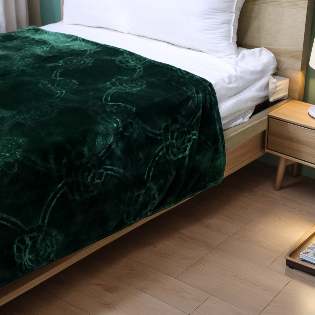 Mansion AC Blanket Flannel Double Bed-Green