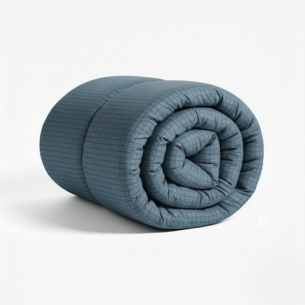 Printed King Bed Comforter - Leaf Grid