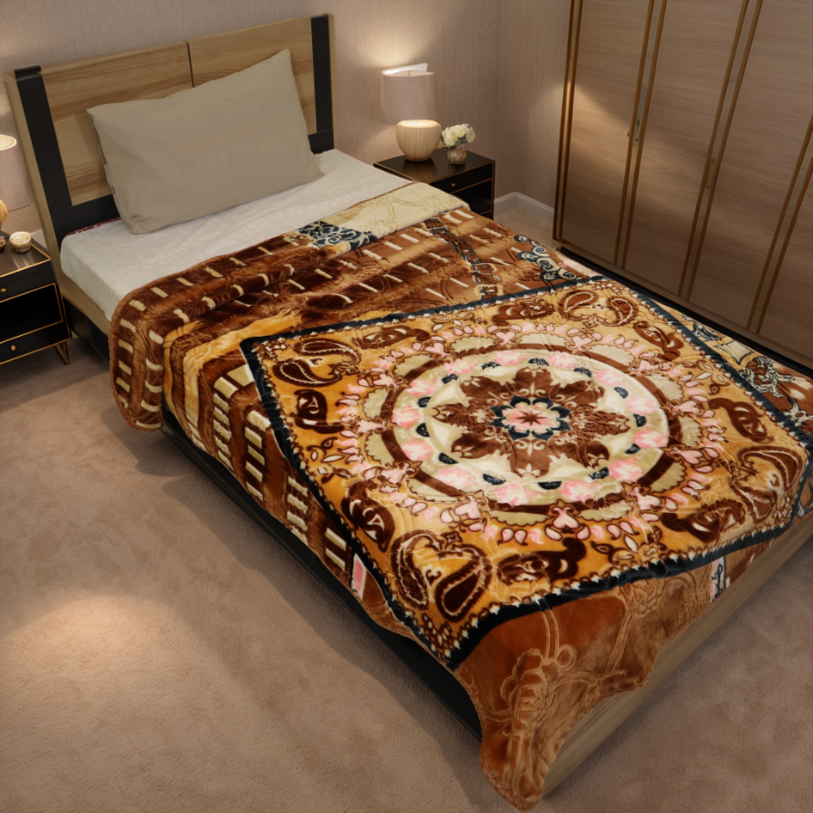 Harmony 2KG 1-Ply Single Bed Blanket - Marigold Rest