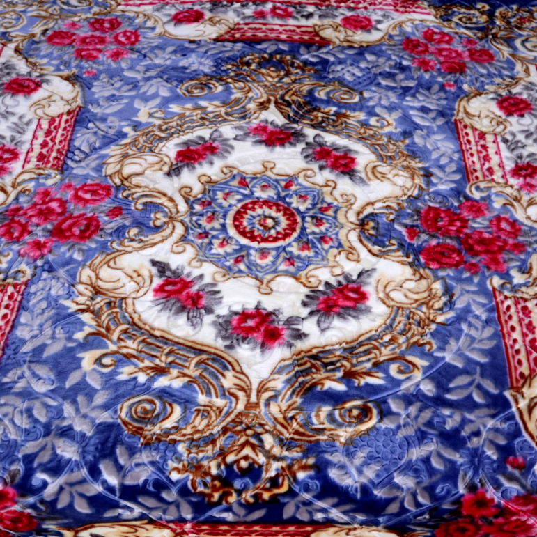 Super Duper 5KG 2-Ply Double Bed Blanket - Blue