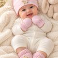 Mom Hug's Baby Cap Set 3 Pieces - Pink Little Star