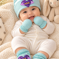 Mom Hug's Baby Cap Set 3 Piece - Comfy Mint
