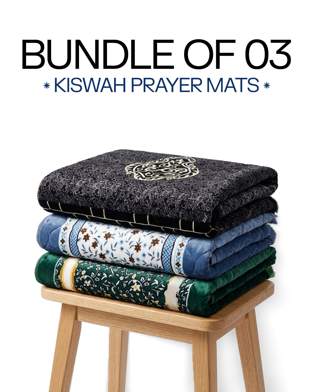 Bundle of 3 | Kiswah Prayer Mats