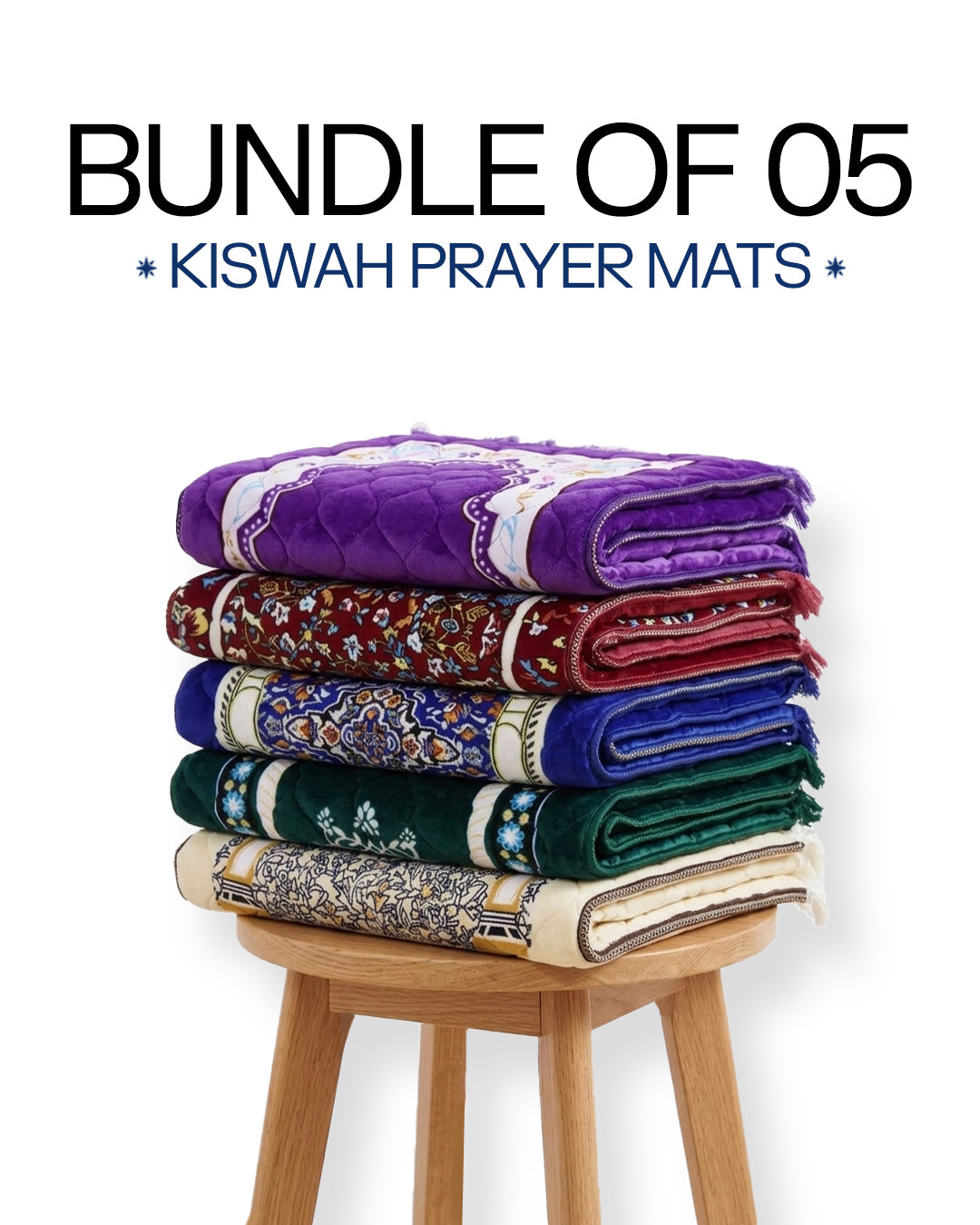 Bundle of 5 | Kiswah Prayer Mats