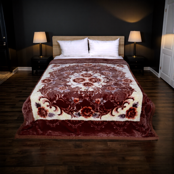 Super Duper Double Bed Blanket-Light Brown