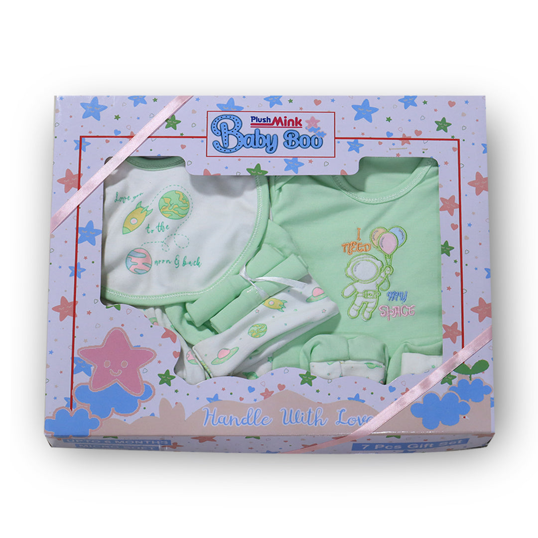 Newborn Baby Gift Set- 7 pieces Gift Set- Baby Boo Mint