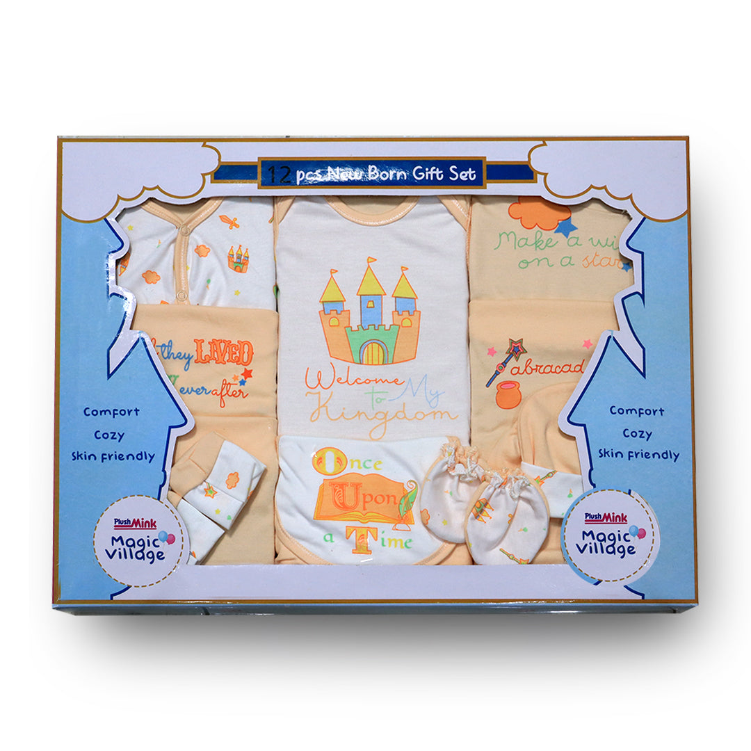 Newborn's Baby Gift Set- 12 Pieces Set- Magic Village- Orange