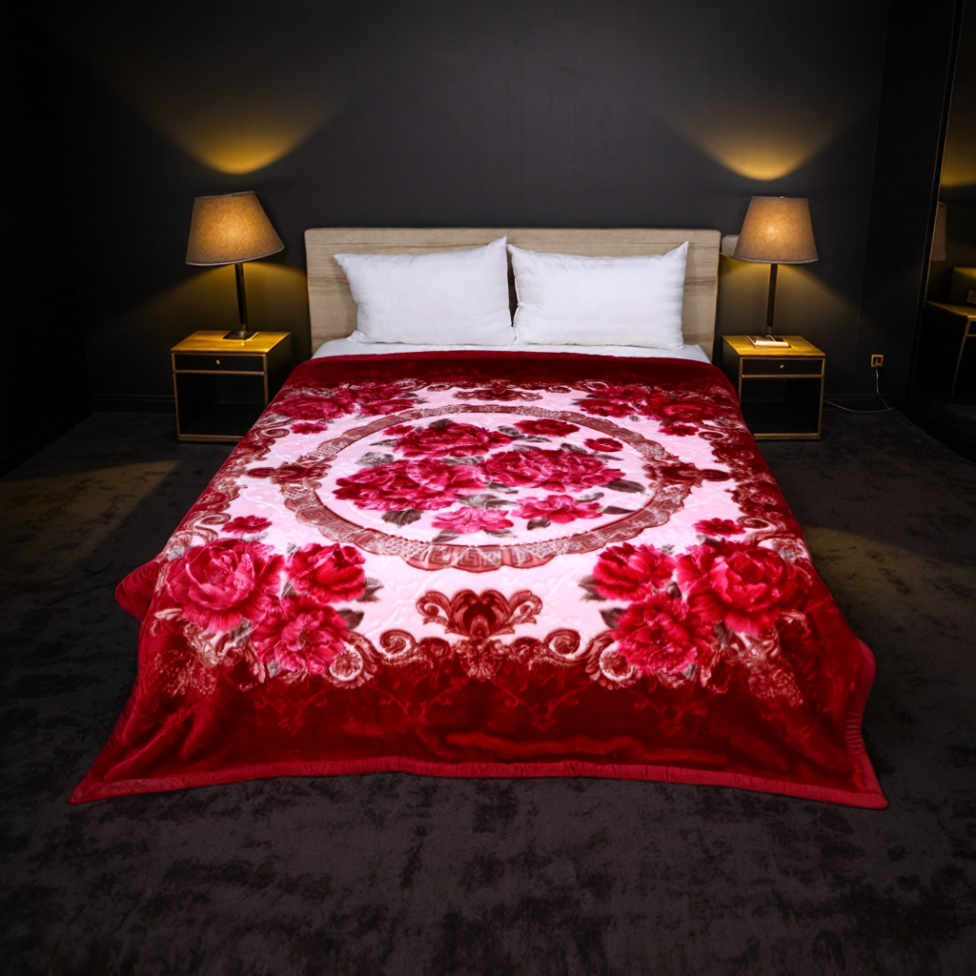 Super Duper Double Bed Blanket-Crimson