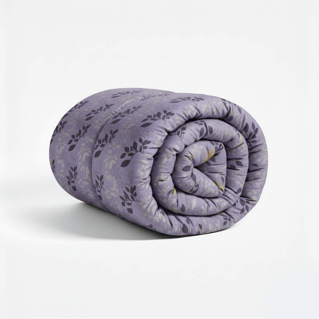 Printed King Bed Comforter - Mauve
