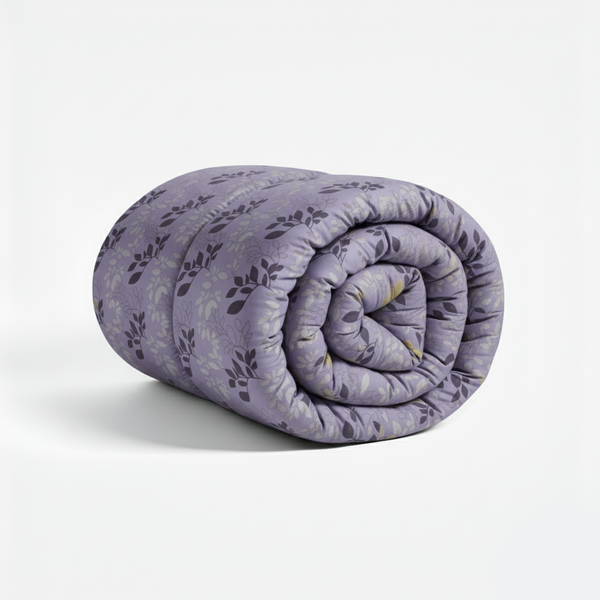 Printed King Bed Comforter - Mauve
