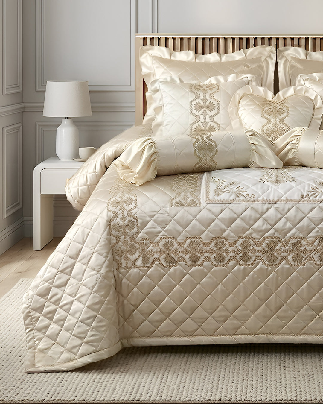 Astoria Bed Set 9 Pieces-Gold