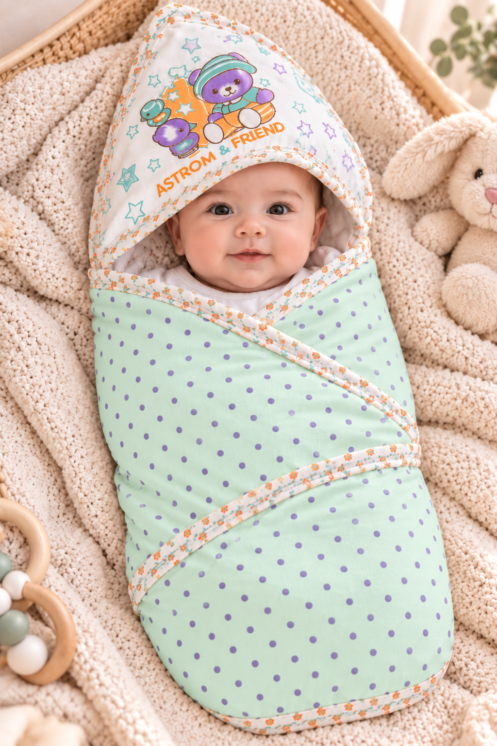 Baby Swaddle Sheet - Mint Green