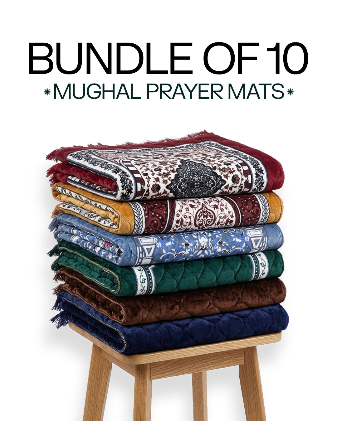 Bundle of 10 | Mughal Prayer Mats