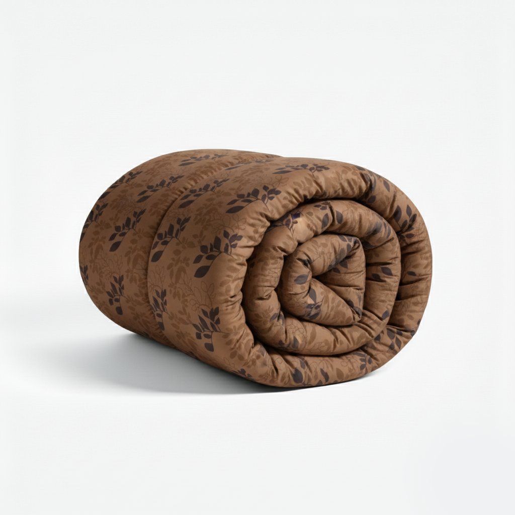 Printed King Bed Comforter - Ochre