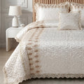 Opal 4 Piece Silk Bed Set- Cream