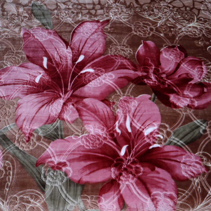 Trendy Double Bed Single Ply Blanket - Petal Luxe