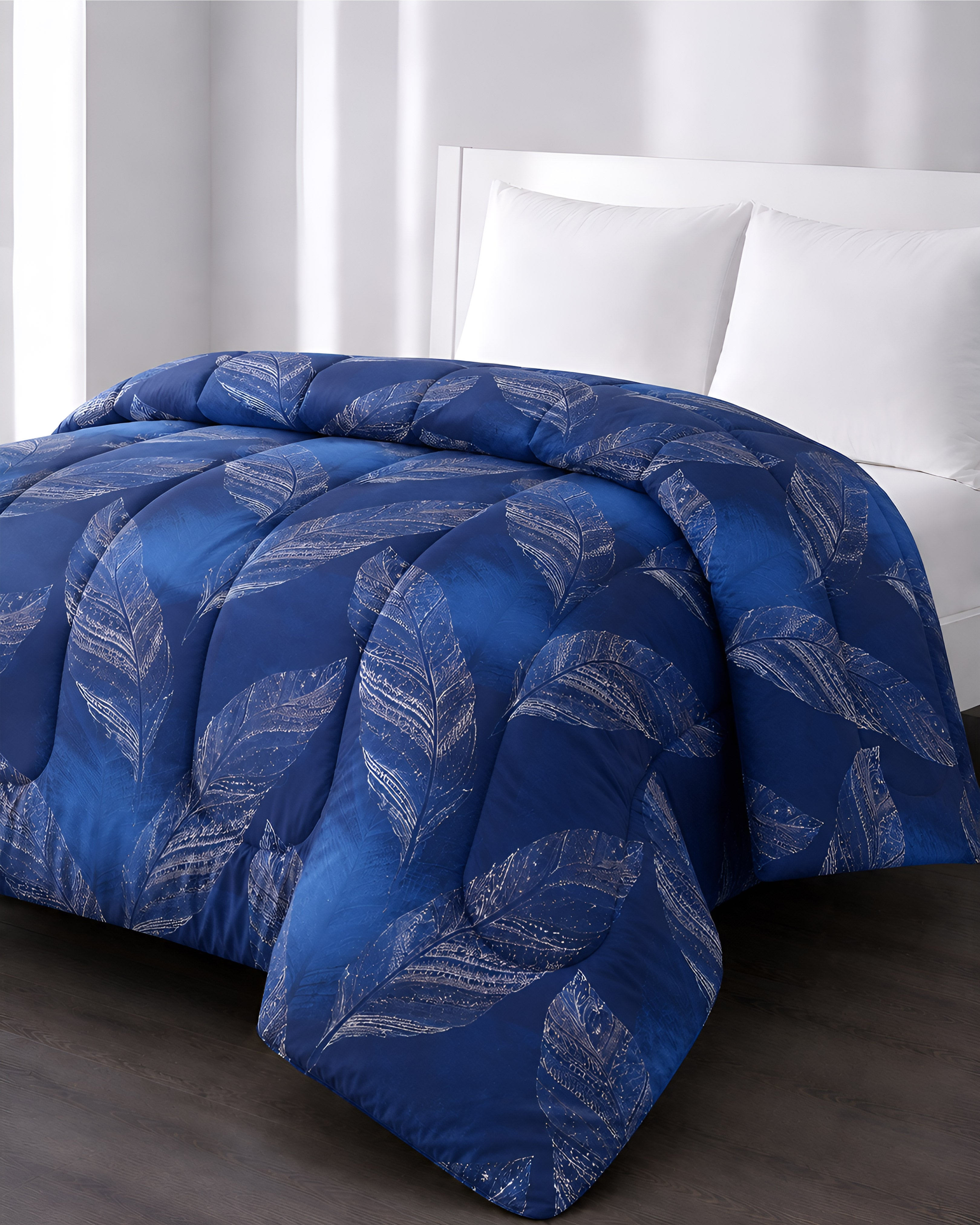Printed King Bed Comforter - Peacock