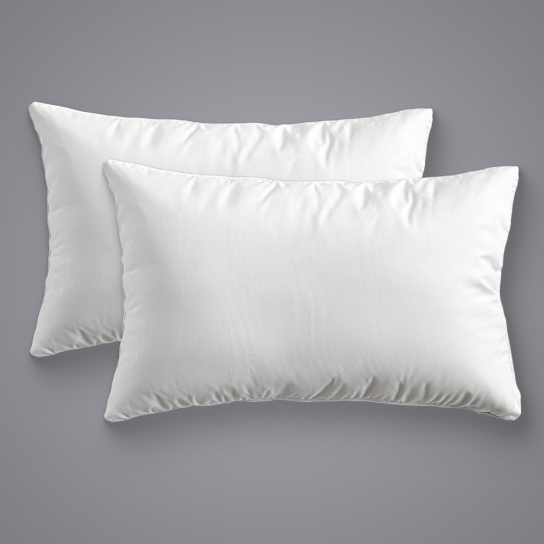 White Cotton Pillow-Pair