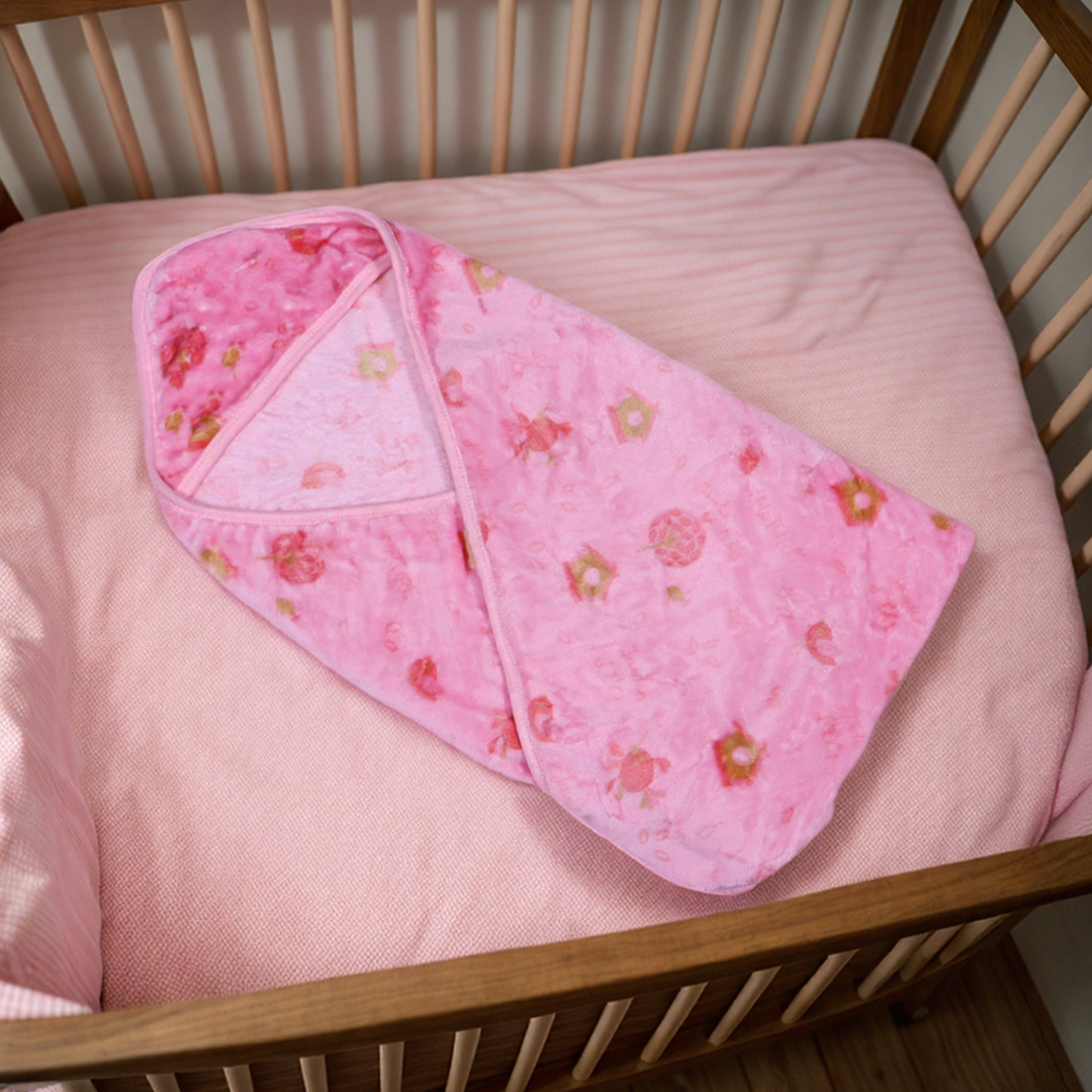 Cuddle Me Swaddle Blanket Hood-Blush Pink