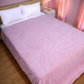 Rabbit Fur Throw Blanket - Pink