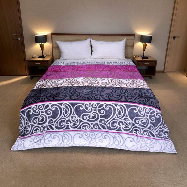 Supremo Double Flannel Blanket-Tulip