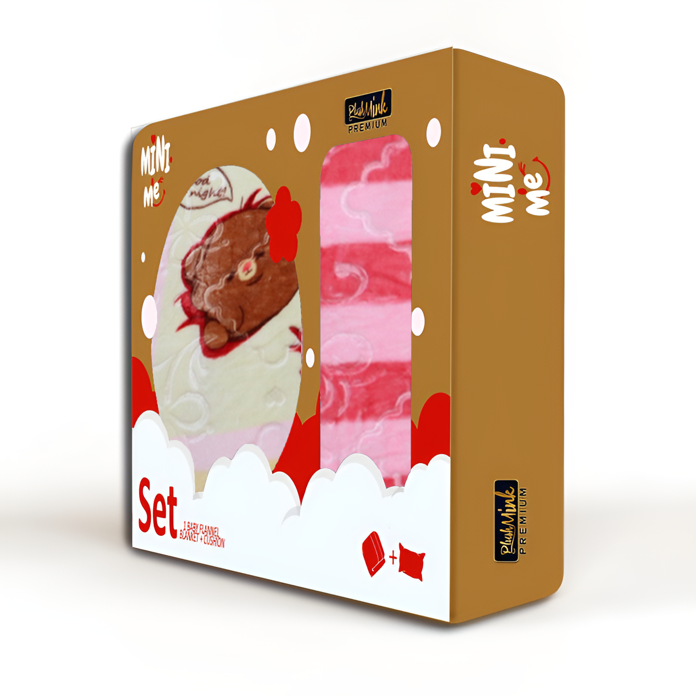 Mini Me Baby AC Flannel Blanket and Pillow Set - Cozy Cub