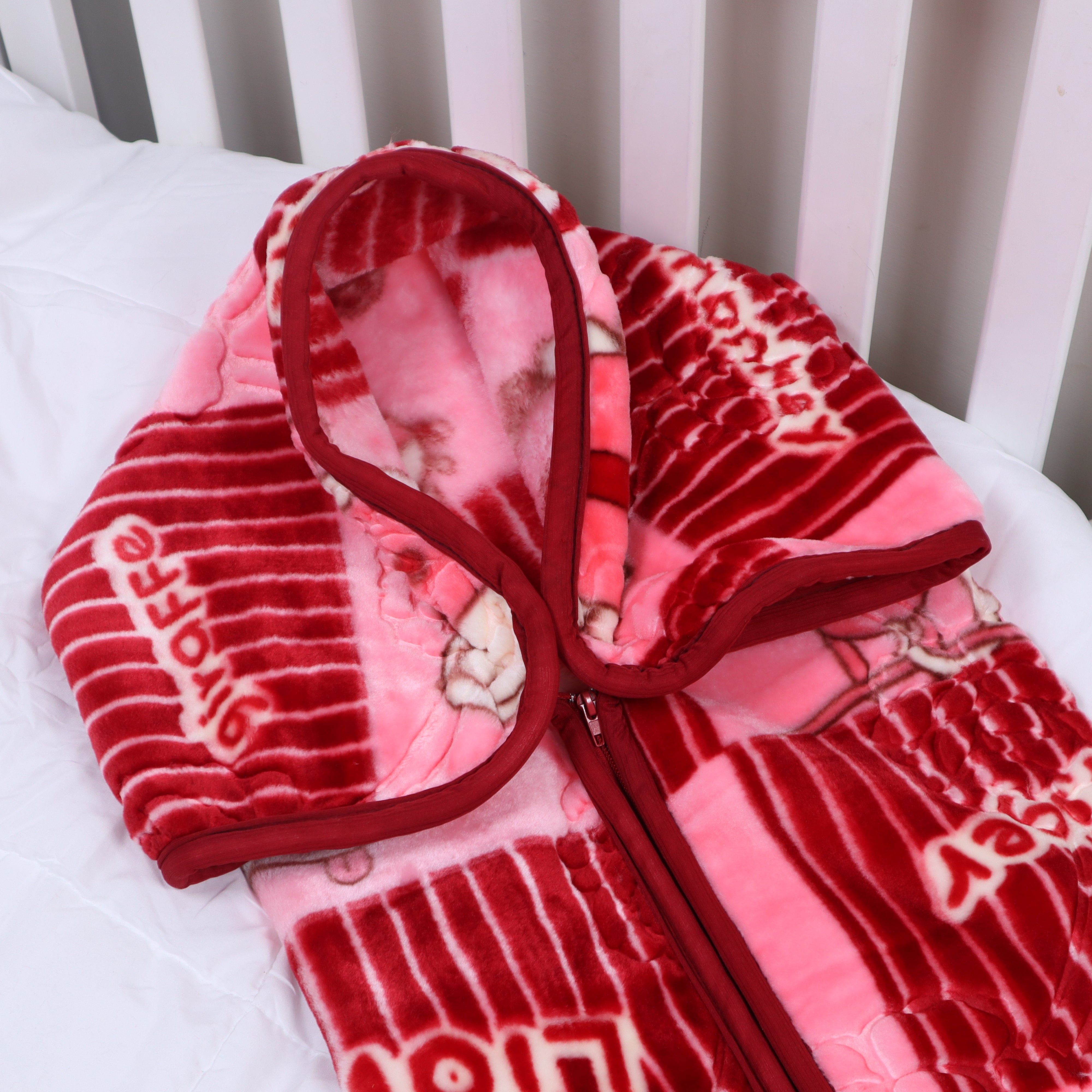 Zipper Baby Blanket Baby Luv- Rosewood