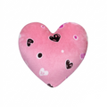 Printed Mink Cushion-Pink Hearts