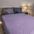 Sherpa Jacquard Throw Blanket - Lilac
