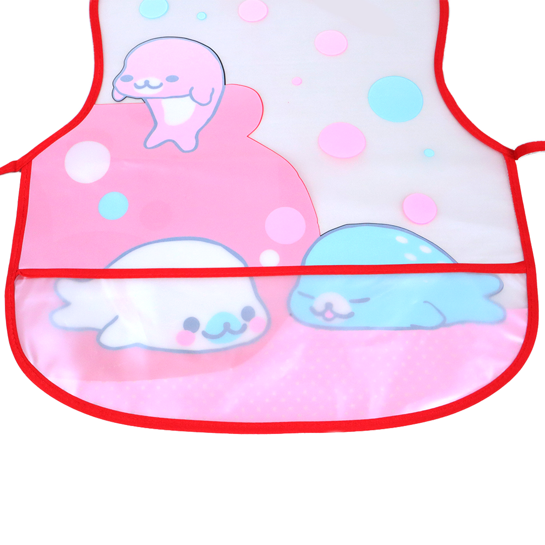 Mom's Hug Plastic Baby Bib - Pink Splashy