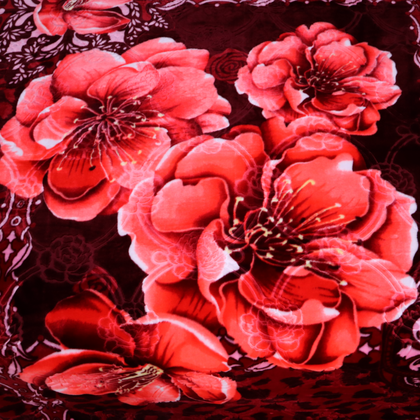 Trendy Double Bed Single Ply Blanket - Deep Scarlet