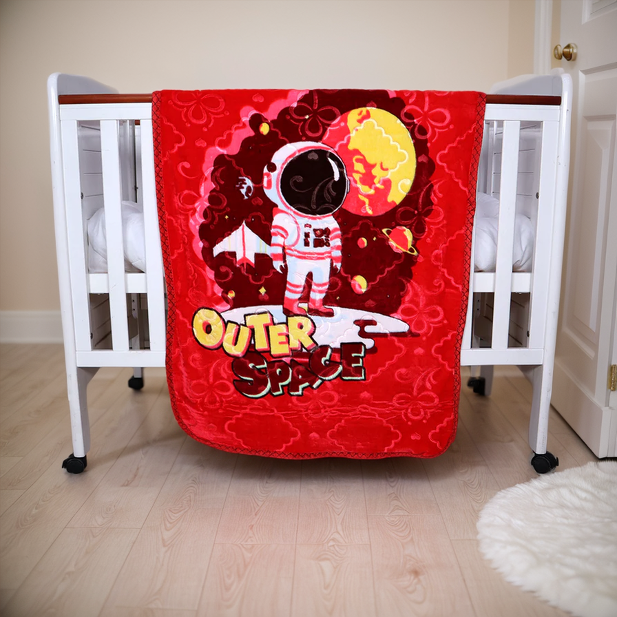 Cuddle Me Baby AC Flannel Blanket - Red Astro