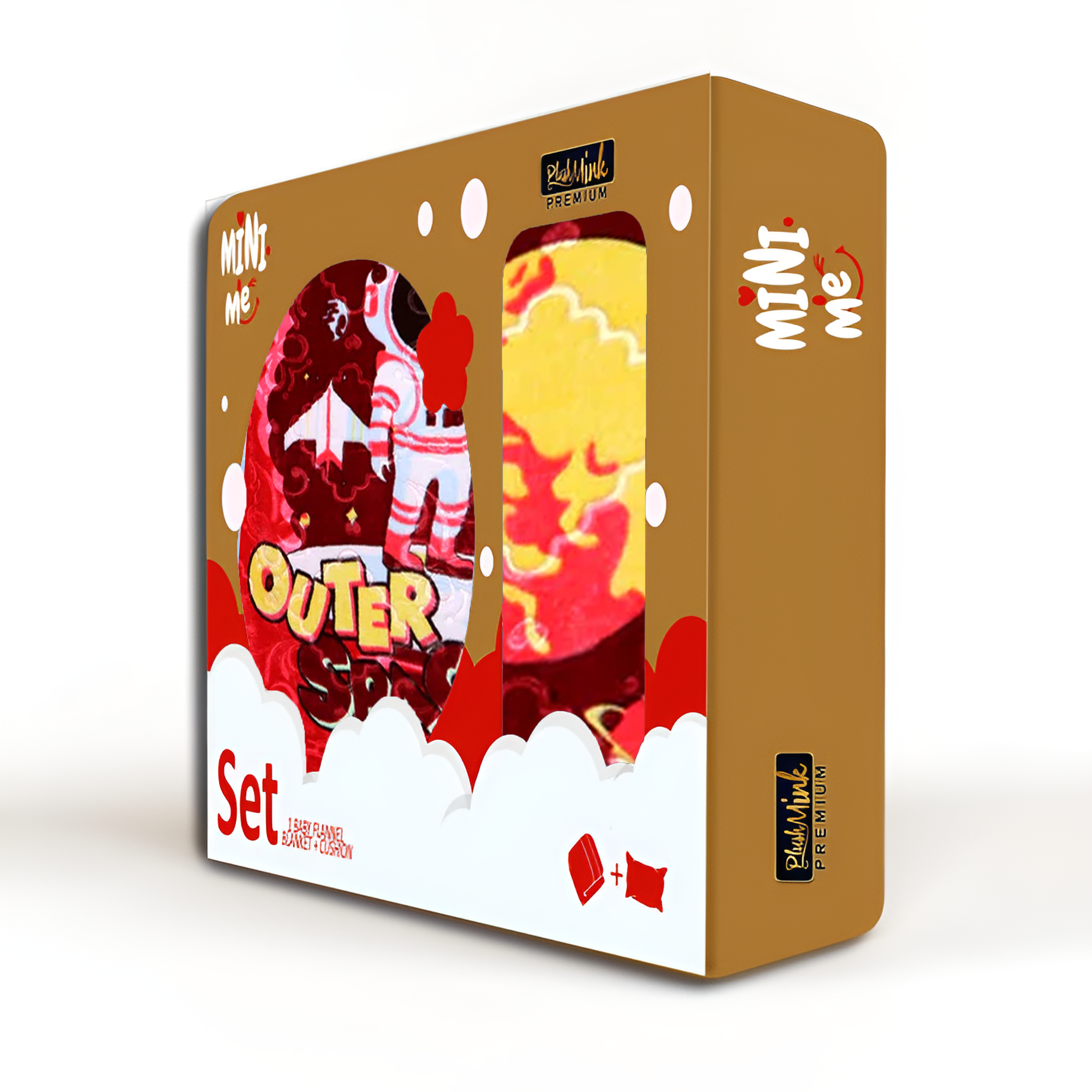 Mini Me Baby AC Flannel Blanket and Pillow Set - Red Astro