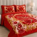 Twilight Marvell Bed Set 4 Piece-Blush Red