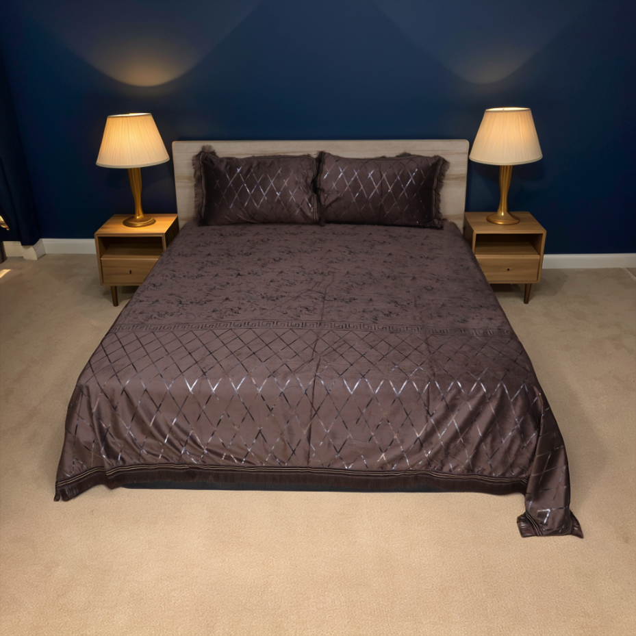 Regal Decor 3-Piece Bed Set - Brown Royale