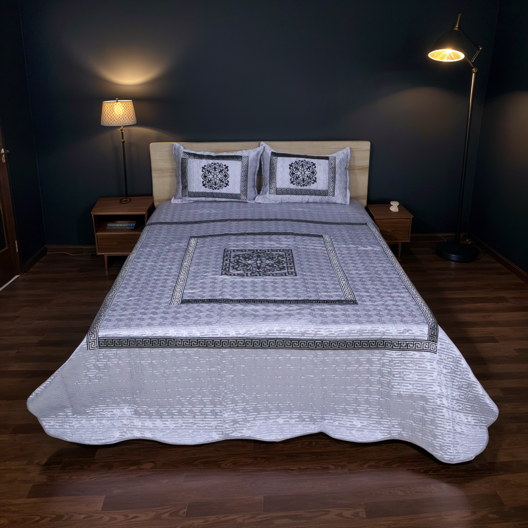 Kyaara Bed Set- Silver