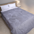 Rabbit Fur Throw Blanket - Silver