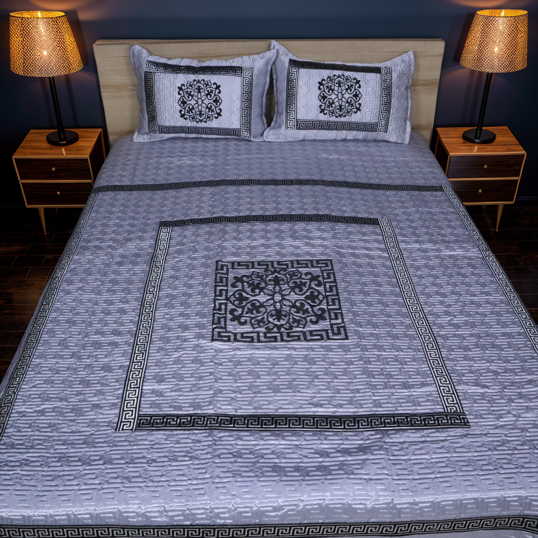 Kyaara Bed Set- Silver