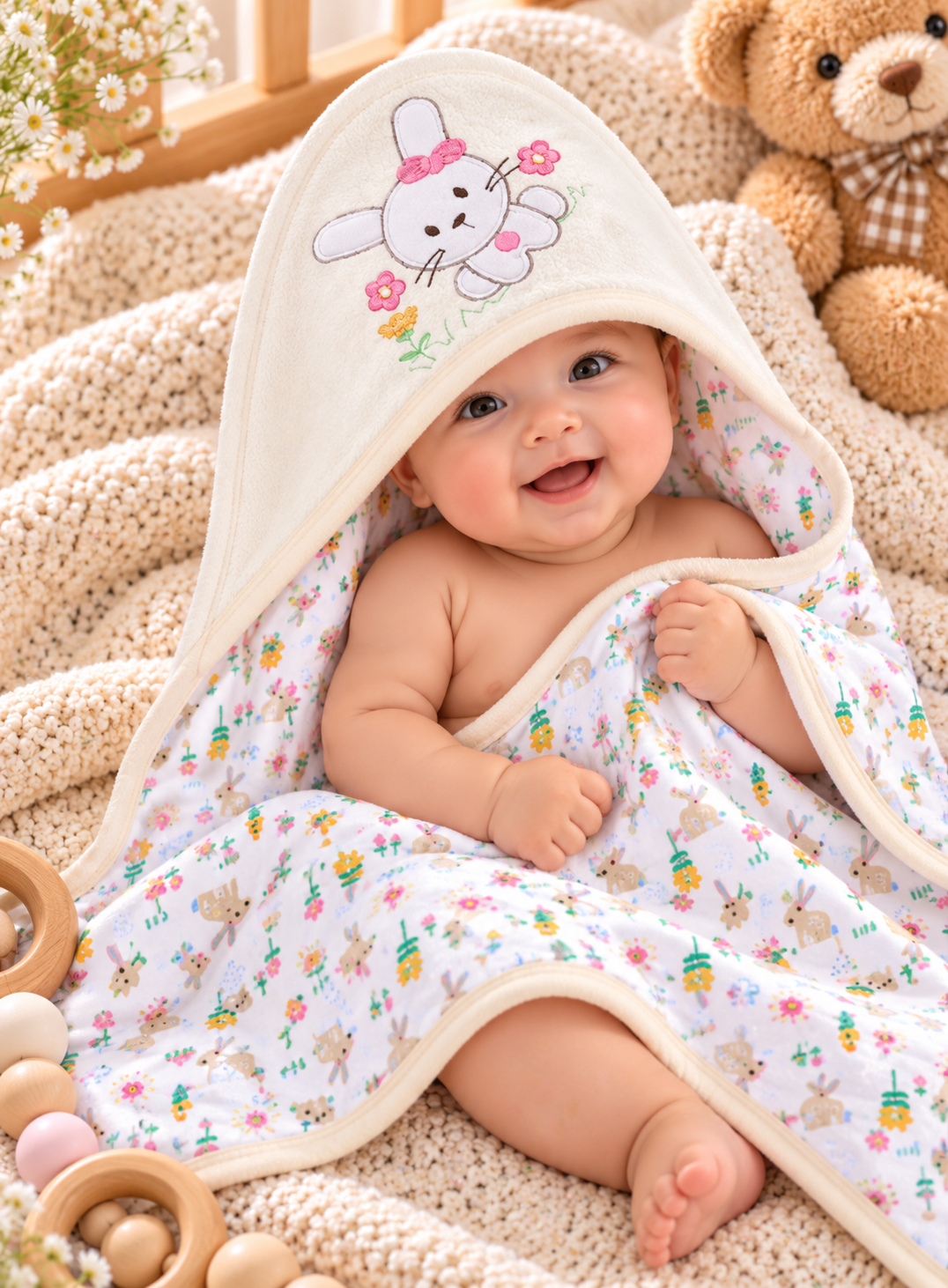 Baby Swaddle Sheet - Ivory Yellow