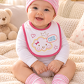 3 Pieces Baby Cap Set- Pink Cutie