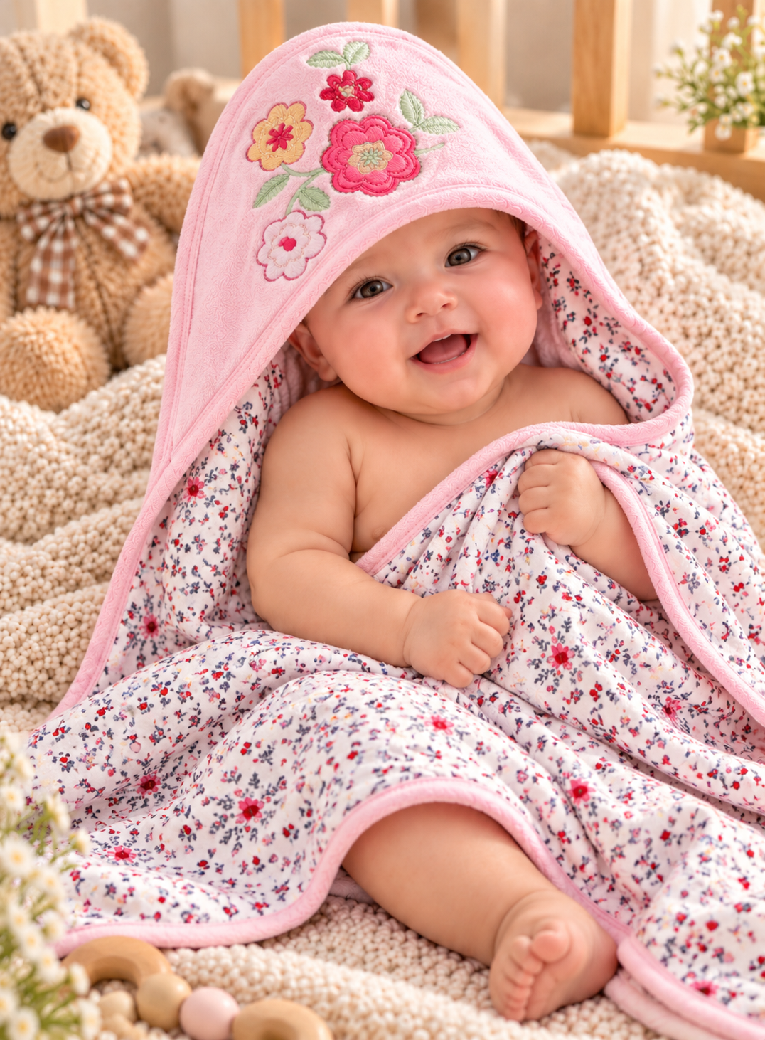 Baby Swaddle Sheet - Petal Pink