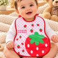 Plastic Baby Bib - Mom's Hug- Pink Strawbie