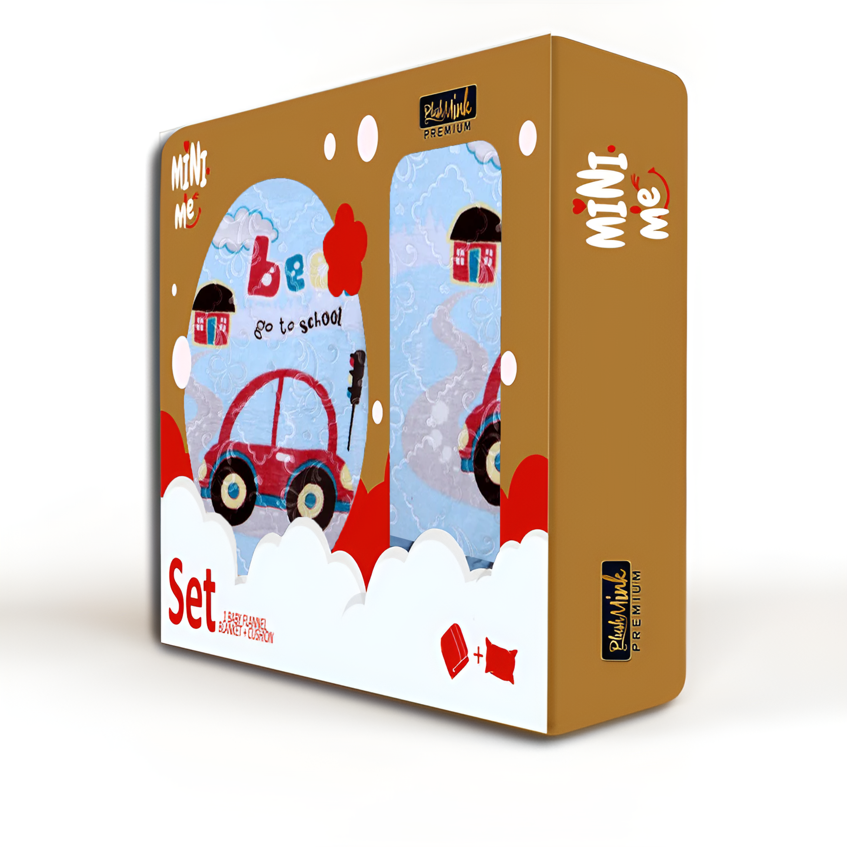 Mini Me Baby AC Flannel Blanket and Pillow Set - Snuggle Ride