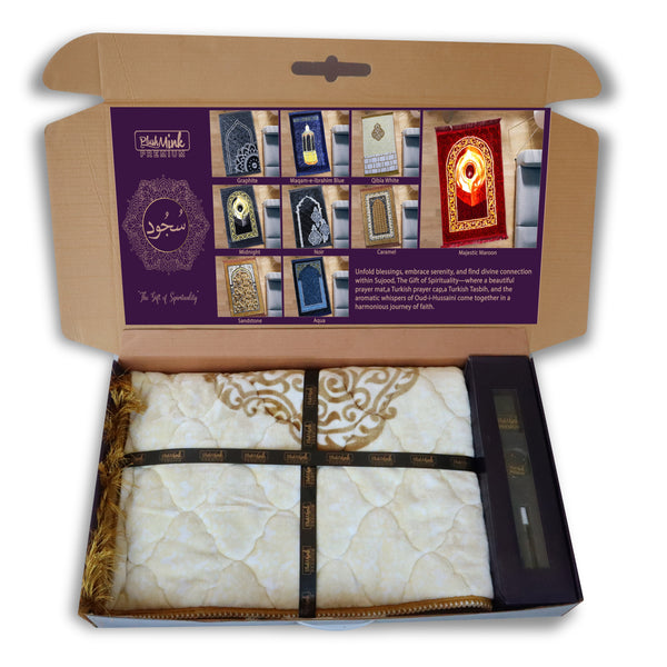 Sujood Plus Prayer Kit Gift Box-White