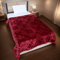 Super Sonic Cloudy 2-Ply Single Bed Blanket - Maroon