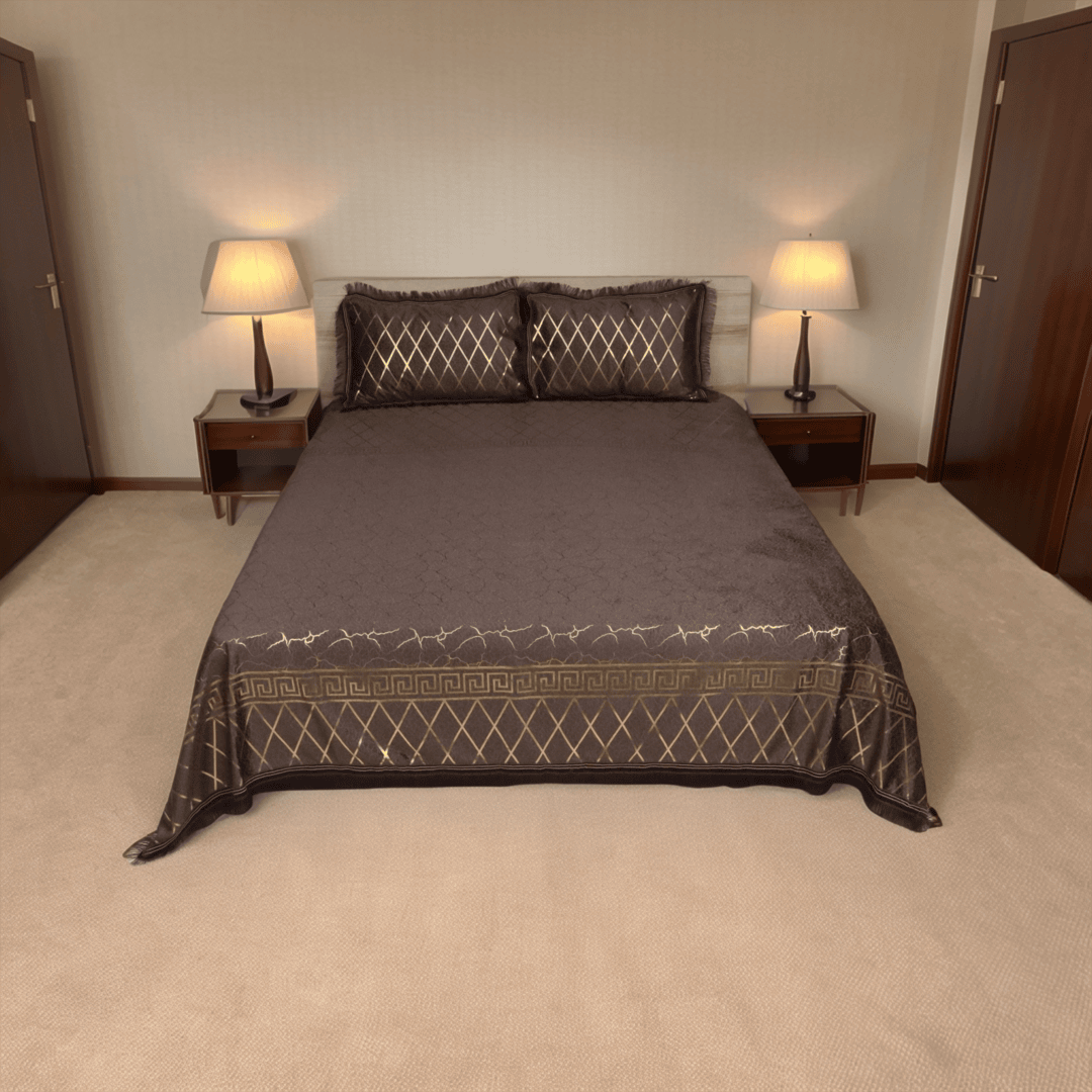 Regal Decor 3-Piece Bed Set-Chocolate