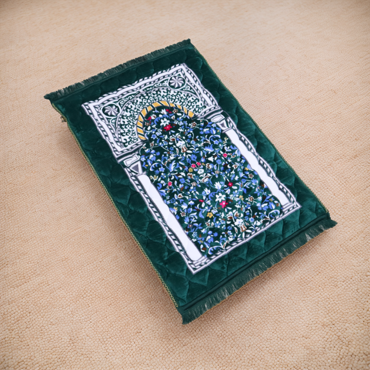 Mughal Janamaz Printed Prayer Mat-Rawyan