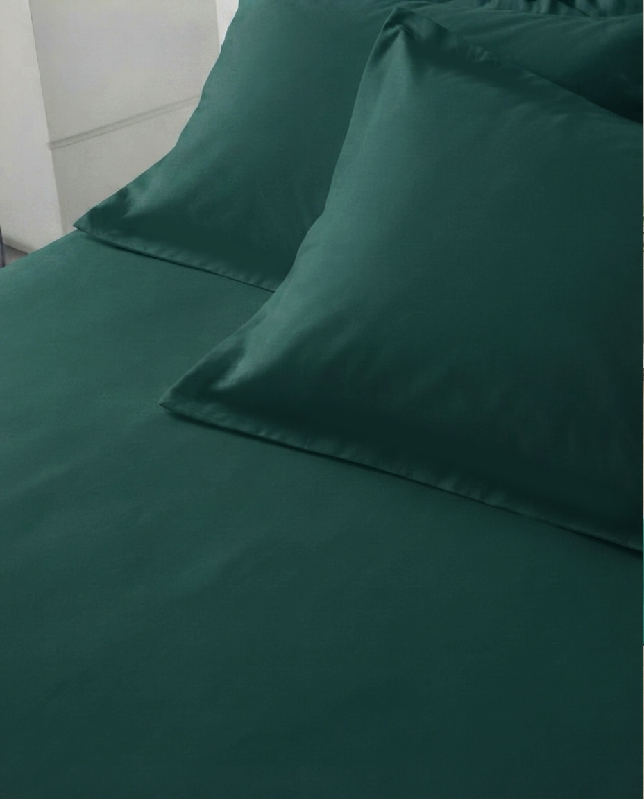 Teal Green 100% Cotton King Bedsheet | Sora Collection
