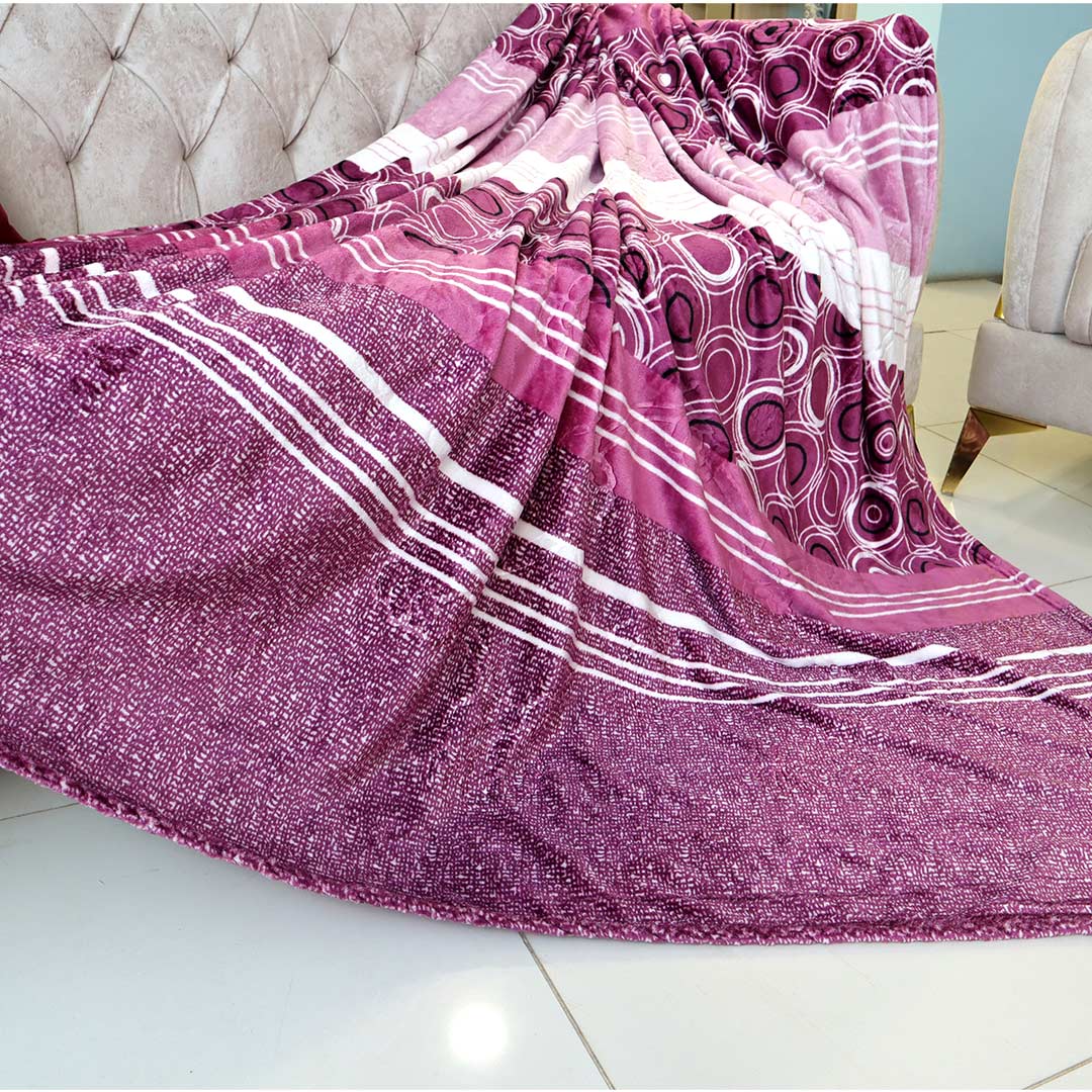 Summer Blanket Embossed Supremo Double- Purple