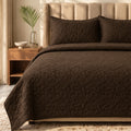 Valancia 3 Pieces Bed Spread - Truffle